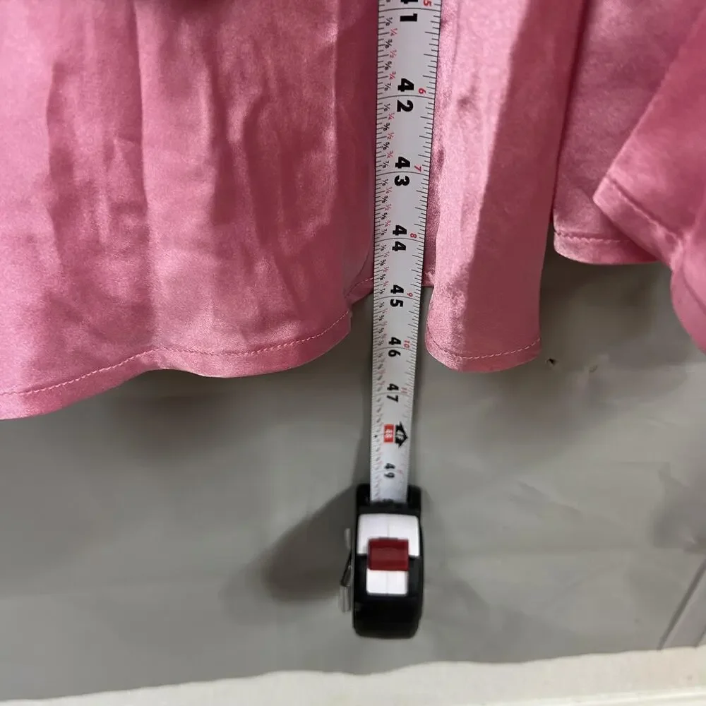 Cult Gaia Skirt Small Pelli Maxi Silk Satin Pink Skirt Party Formal Dressy Chic
